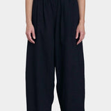 Black Crane wide pants midnight full body relaxed fit wide leg silhouette