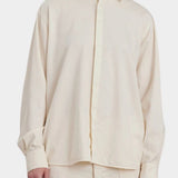 Black Crane Work Shirt Natural front view showing relaxed button down silhouette at YUCCA Denver