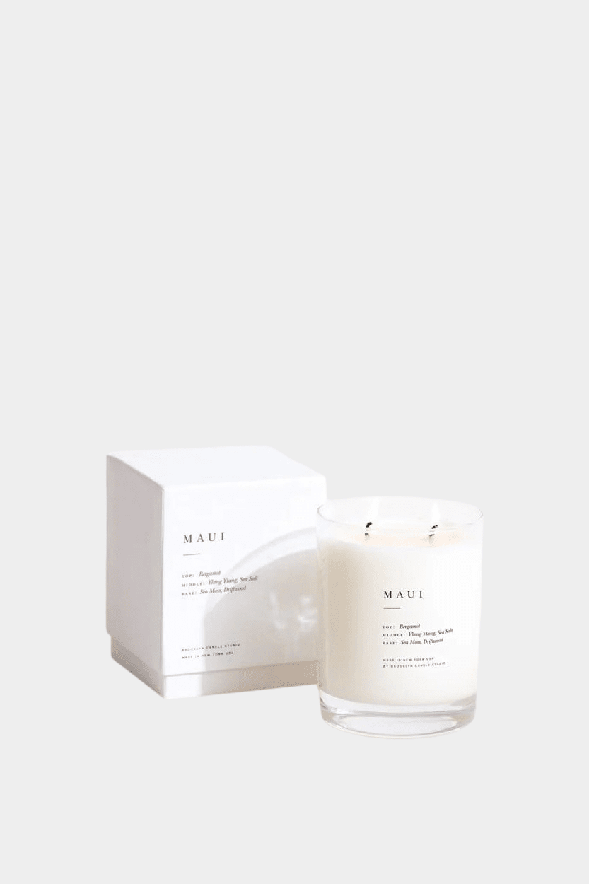 Brooklyn Candle Studio | Maui Escapist Candle - SHOP YUCCA Candles BROOKLYN CANDLE STUDIO - YUCCA, Best boutique shopping in Denver, shop local, special gifts, white maui candle, double wick.