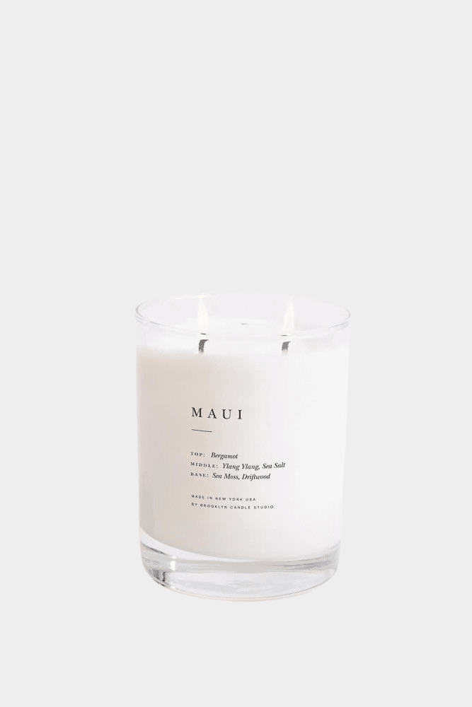 Brooklyn Candle Studio | Maui Escapist Candle - SHOP YUCCA Candles BROOKLYN CANDLE STUDIO - YUCCA, Best boutique shopping in Denver, shop local, special gifts, white maui candle, double wick.