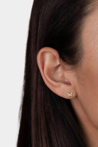 Earrings - YUCCA, Gold Butterfly Stud Earrings with softly etched detail and 18K gold plating, delicate everyday stud earrings.