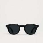 CHIMI 01 Sunglasses Black front view with black acetate frame and dark lenses