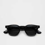 CHIMI 01 Sunglasses Black folded frame detail with dark lenses and signature rivet accents