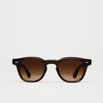 CHIMI 01 Sunglasses Brown front view with gradient lenses and rounded square frame at YUCCA Denver