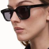 Chimi - 02 Sunglasses - Black - YUCCA, Artistic sunglasses for women, boutique near me, minimalist sunglasses.