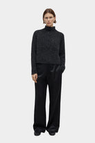 CORDERA | Baby Alpaca Polo Sweater - Anthracite - SHOP YUCCA Knitwear CORDERA- YUCCA Yucca store Denver, women’s clothing boutique near me, high quality capsule wardrobe, boutiques near me, women’s high quality sweaters