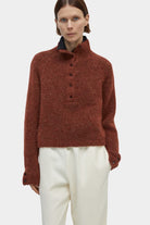 CORDERA | Baby Alpaca Polo Sweater - Terracotta - SHOP YUCCA Knitwear CORDERA - YUCCA Yucca store Denver, women’s clothing boutique near me, high quality capsule wardrobe, boutiques near me, women’s high quality sweaters