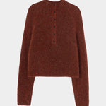 CORDERA - Baby Alpaca Polo Sweater - Terracotta - Knitwear - YUCCA, women’s clothing boutique near me, boutiques near me.