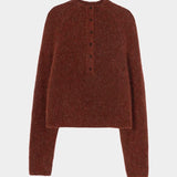 CORDERA - Baby Alpaca Polo Sweater - Terracotta - Knitwear - YUCCA, women’s clothing boutique near me, boutiques near me.