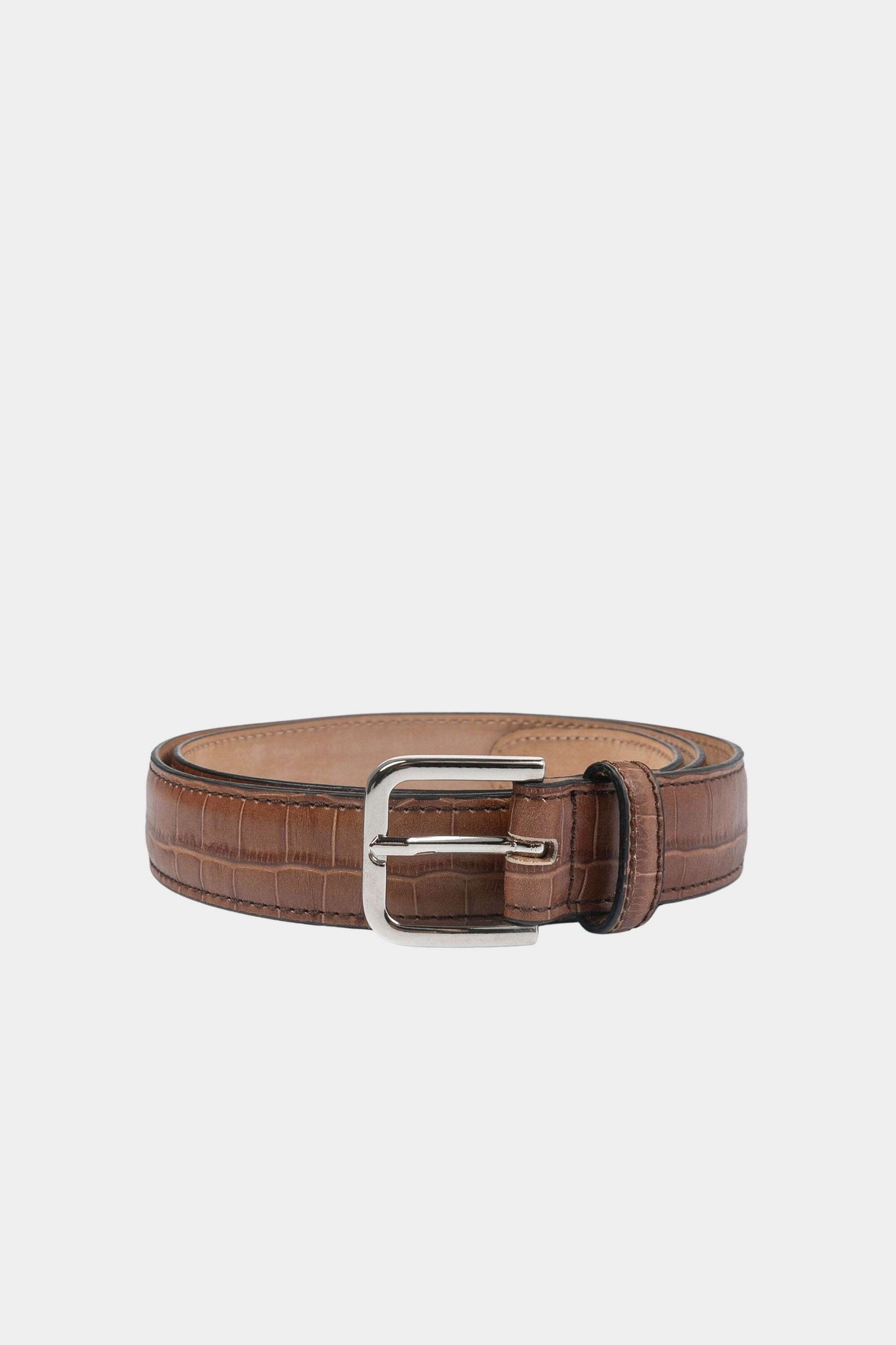 CORDERA | Classic Belt - Caramel Crocodile - SHOP YUCCA Belts CORDERA - YUCCA Artistic clothing for women, boutique near me, boutique stores near me, capsule wardrobe, fashion for women over 50