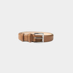 Cordera Classic Belt Tan garment-only view with silver buckle