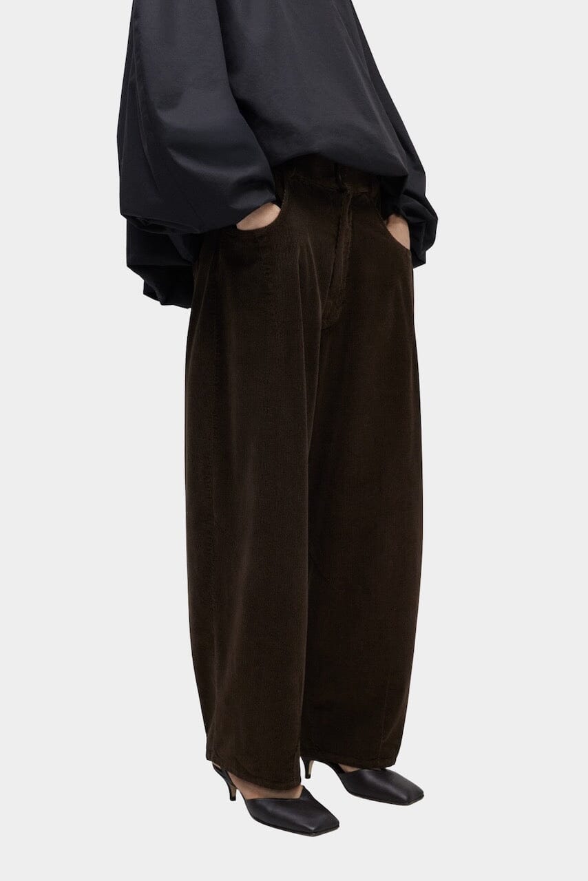 CORDERA - Corduroy Baggy Pants - Brown - Bottoms - YUCCA, Artistic clothing for women, boutique near me.