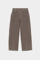 Cordera - Corduroy Baggy Pants - Cobblestone - Pants - YUCCA, chic outfits for women, women’s clothing store Denver.