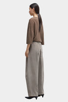 Cordera - Corduroy Baggy Pants - Cobblestone - Pants - YUCCA, chic outfits for women, women’s clothing store Denver.
