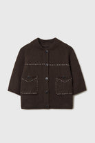 Cordera | Cotton Stitched Top In Brown - SHOP YUCCA Shirts & Tops CORDERA - YUCCA 