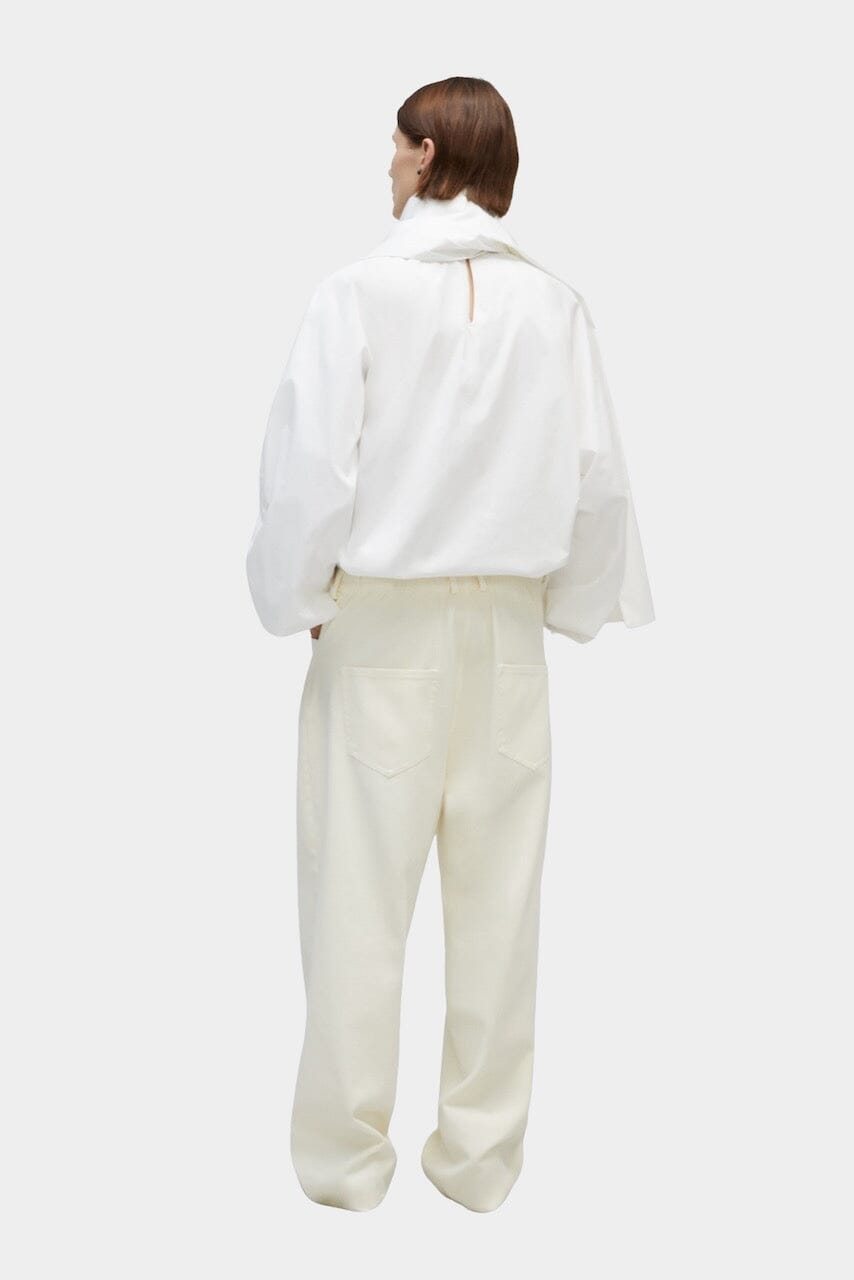 Cordera - Cotton Straight Pants - Natural - Bottoms - YUCCA, Artistic clothing for women, fashion for women over 50.