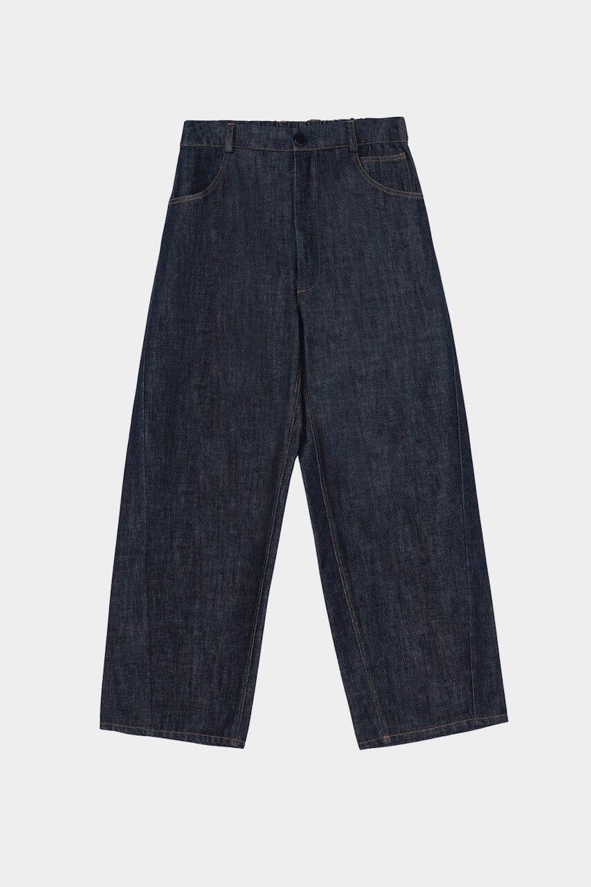 Cordera, Denim Straight Pants - Indigo - YUCCA - Bottoms - Artistic clothing for women, fashion for women over 50.