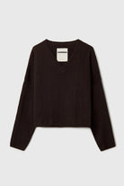 Cordera | Merino Wool Wavy Sweater In Chocolate - SHOP YUCCA Sweater CORDERA - YUCCA 