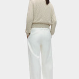 Cordera Flecked Cotton Zip-Up Sweater back view