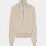 Cordera Flecked Cotton Zip-Up Sweater garment-only view