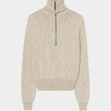 Cordera Flecked Cotton Zip-Up Sweater garment-only view