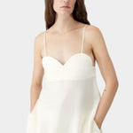 Marfil cream camisole with heart-shaped neckline, thin straps, and soft drape