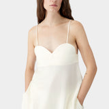 Marfil cream camisole with heart-shaped neckline, thin straps, and soft drape