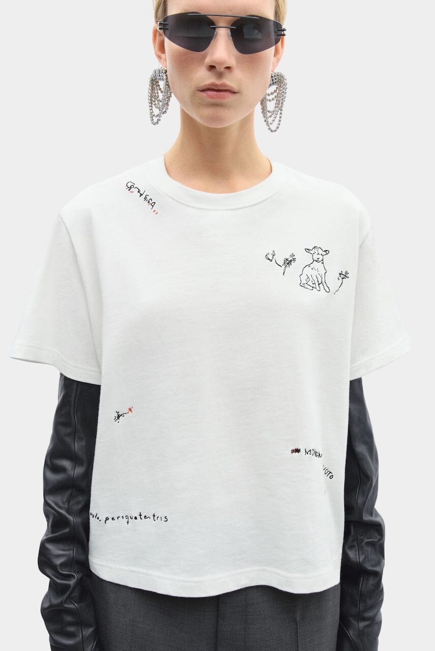 Cordera - Instante Embroidered Shirt - White - Shirts & Tops - YUCCA, Yucca store Denver, women’s high quality tops.