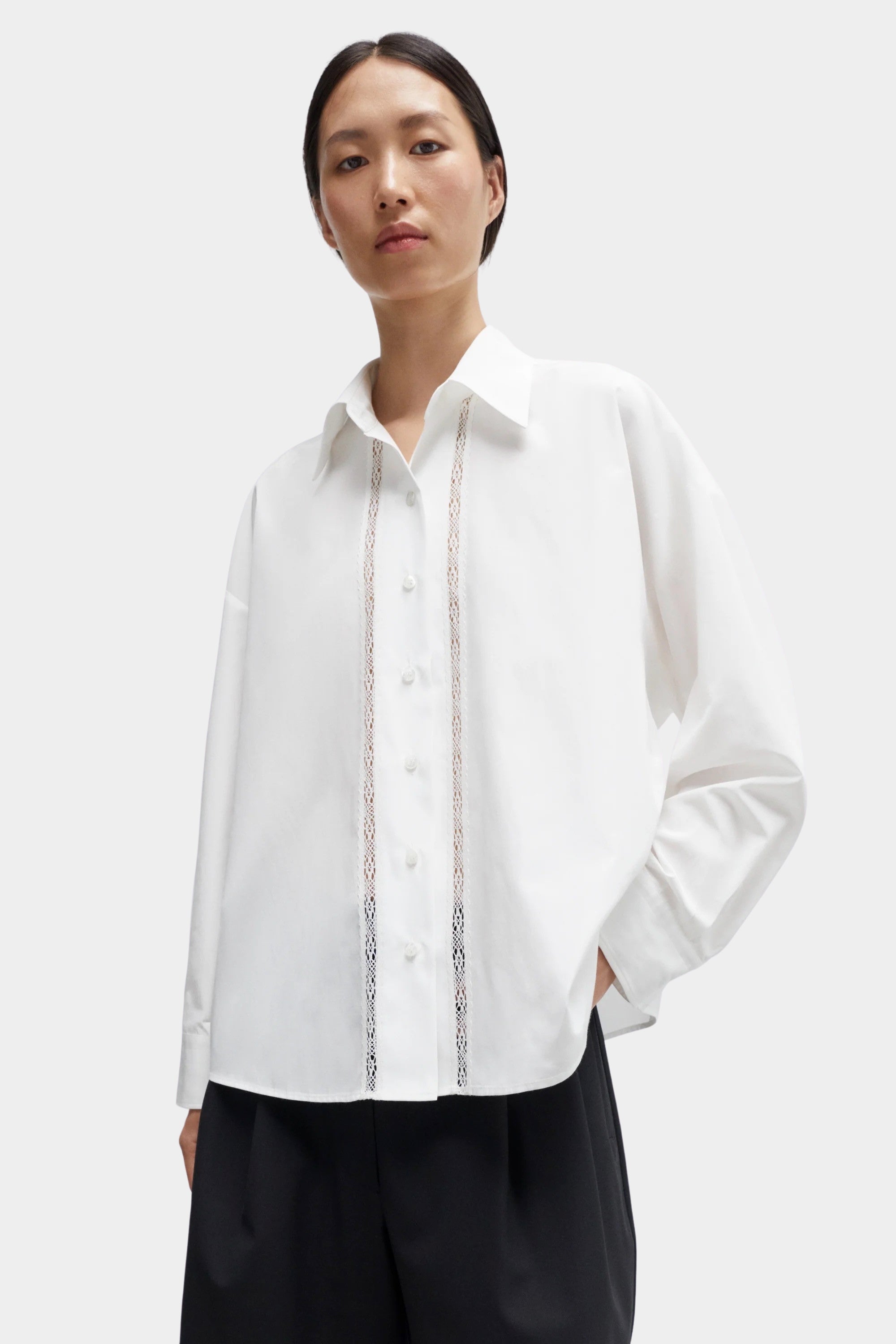 Cordera - Lace Shirt - White - Shirts & Tops - YUCCA, chic outfits for women, unique clothes, women’s clothing store Denver.