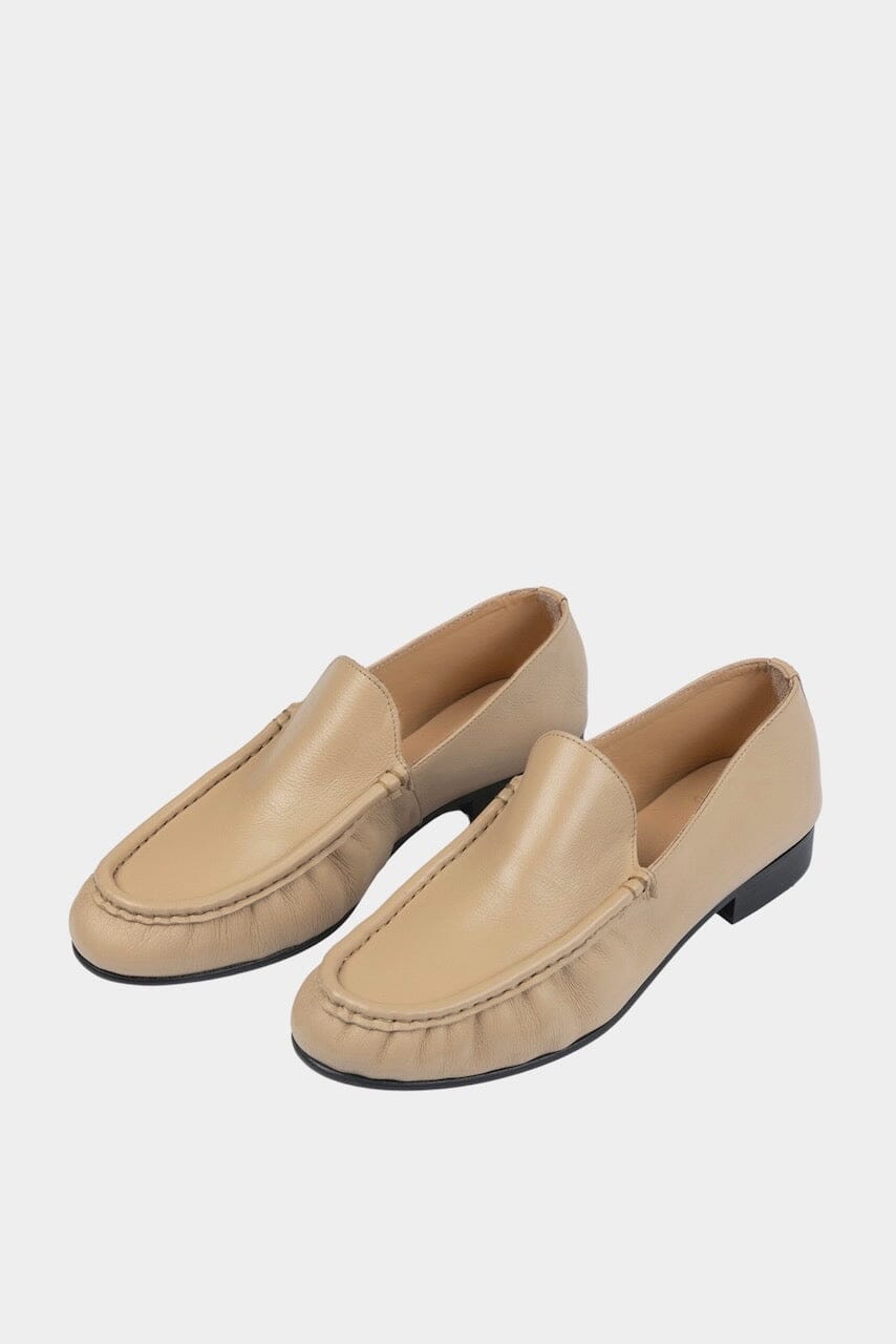 Cordera - Leather Loafer - Rama Beige - Shoes - YUCCA, women’s clothing website, women’s high quality shoes.