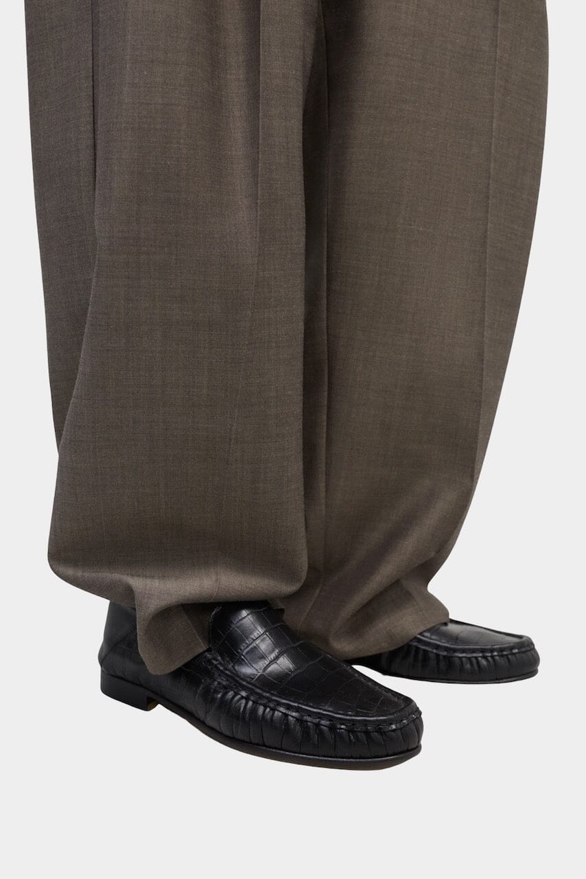 Cordera - Leather Loafer - Rama Crocodile Black - Footwear - YUCCA, women’s clothing website, women’s high quality shoes.