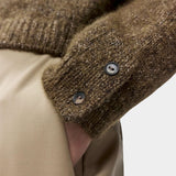 Melange Polo Sweater, Pardo