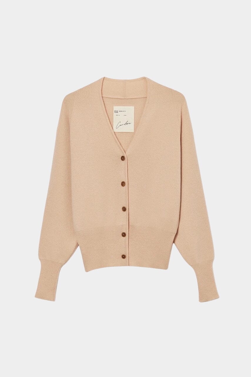 Cordera - Merino Cashmere Cardigan - Peach - Cardigan - YUCCA, Yucca store Denver, high quality capsule wardrobe.