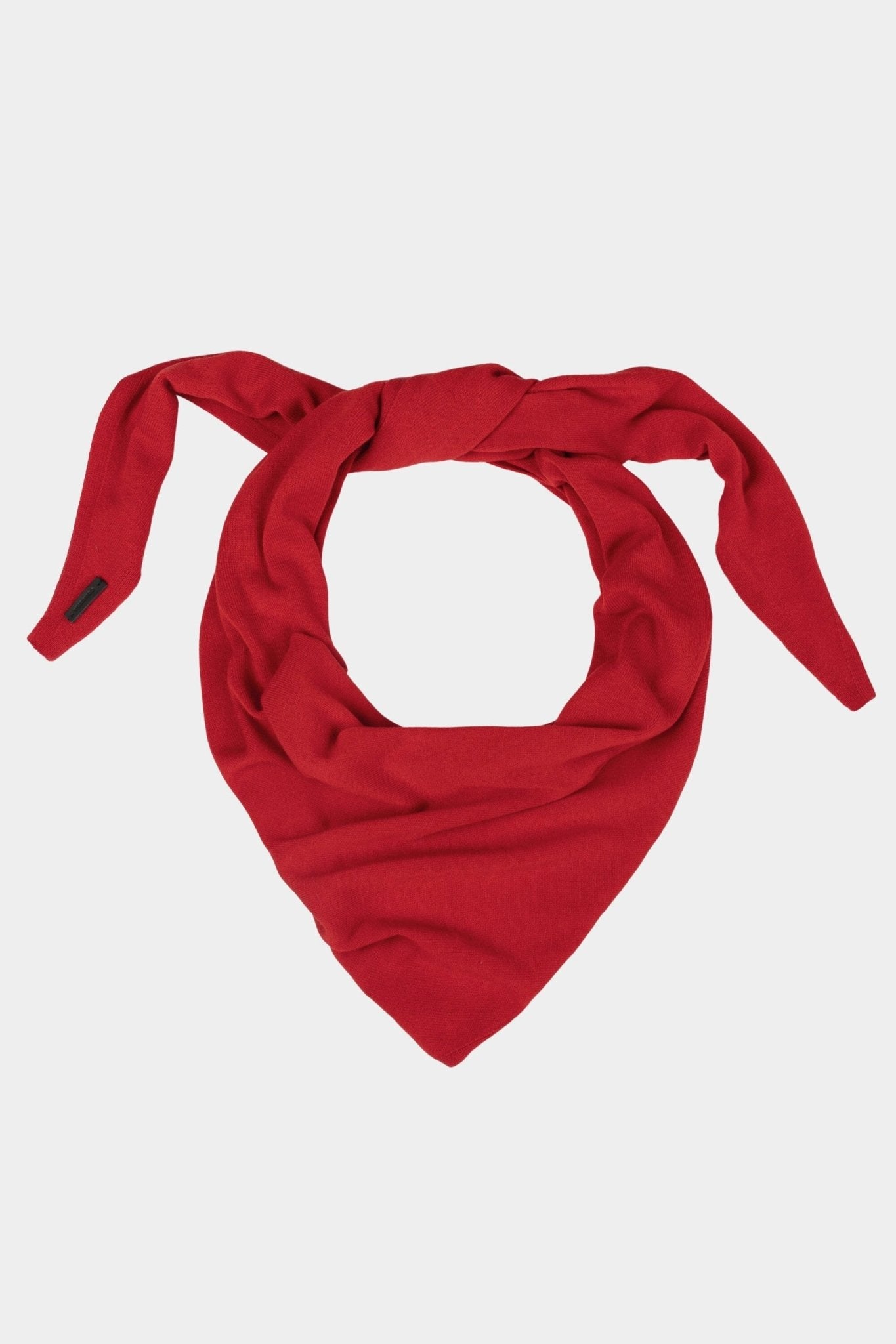 Cordera - Merino Wool Bandana - Red - Bandana - YUCCA, Artistic clothing for women, boutique stores near me.