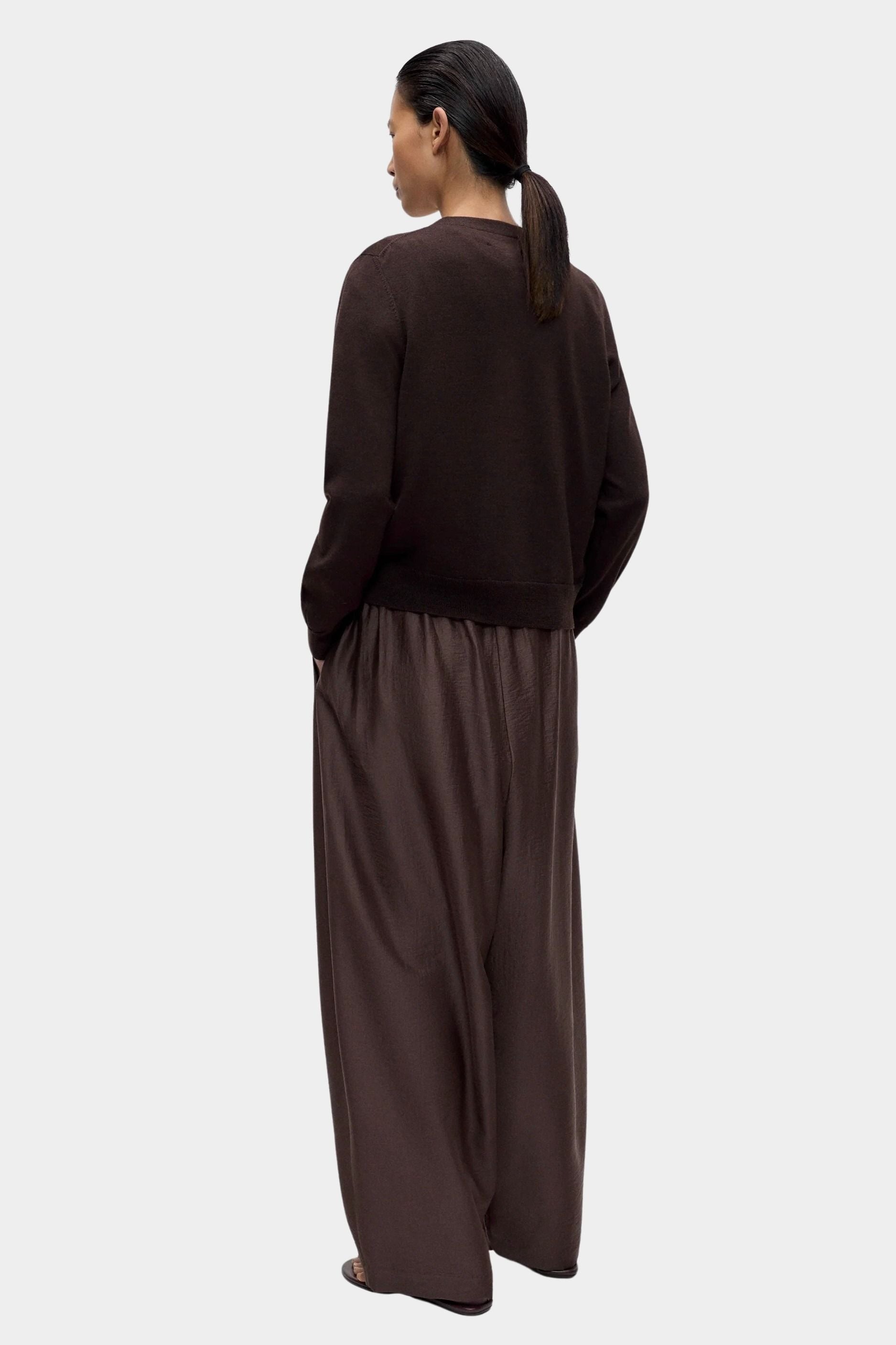 Cordera Merino Wool Button Cardigan back view