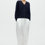 Cordera Merino Wool Button Cardigan full-length outfit view