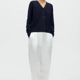 Cordera Merino Wool Button Cardigan full-length outfit view