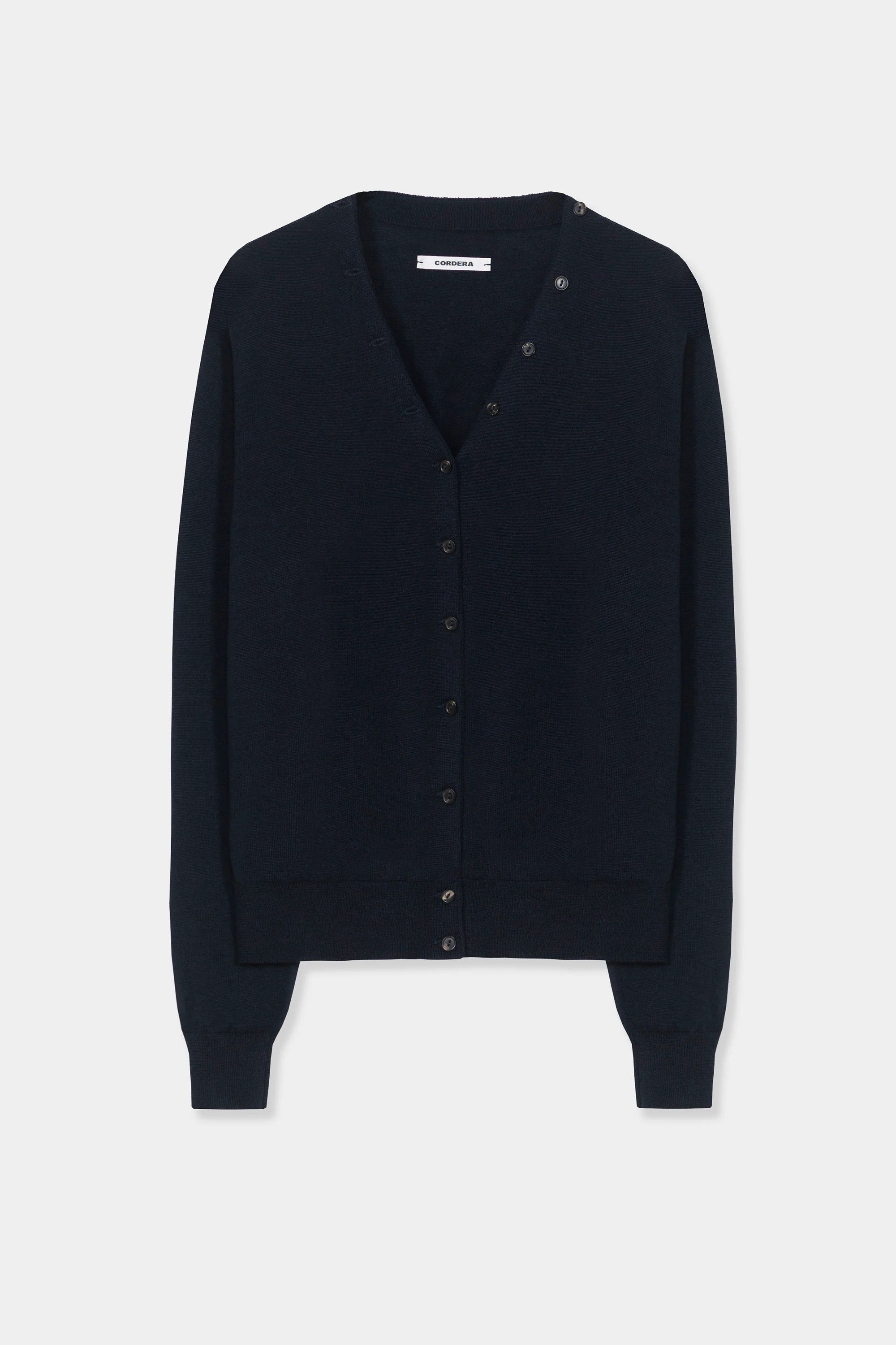 Cordera Merino Wool Button Cardigan garment-only view