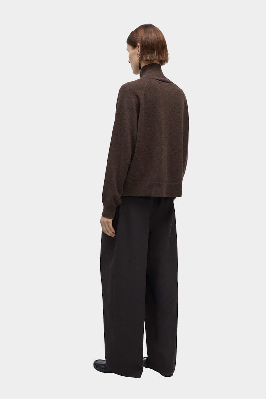 Cordera - Merino Wool Buttoned Sweater - Espresso - Knitwear - YUCCA, Yucca store Denver, women’s high quality sweaters.