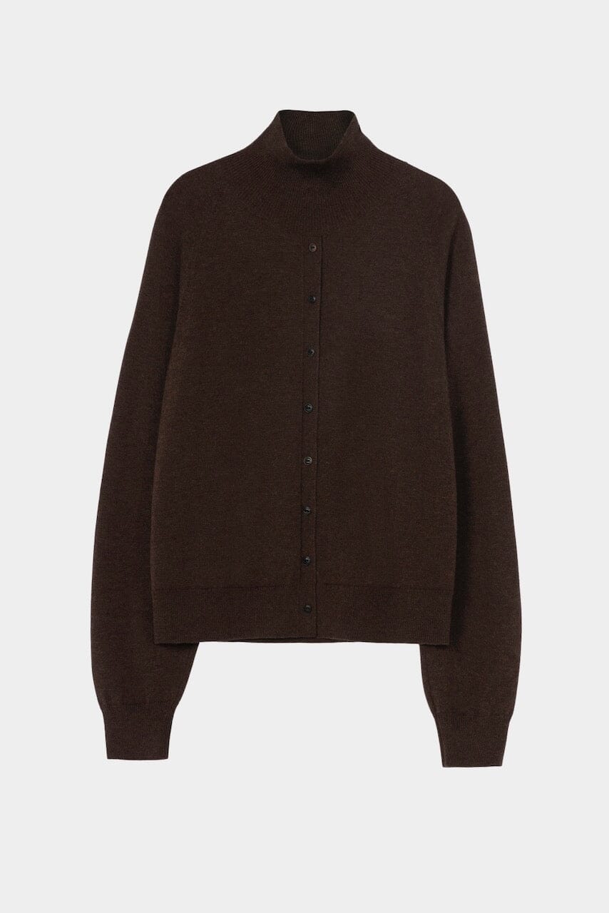 CORDERA | Merino Wool Buttoned Sweater - Espresso - SHOP YUCCA Knitwear CORDERA- YUCCA Yucca store Denver, women’s clothing boutique near me, high quality capsule wardrobe, boutiques near me, women’s high quality sweaters