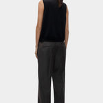 Cordera Merino Wool Button Waistcoat Black back view