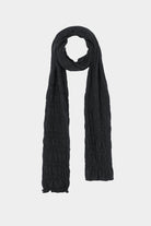Cordera - Merino Wool Gathered Wrap - Anthracite - Accessories - YUCCA, chic women's clothes, women’s clothing store Denver.