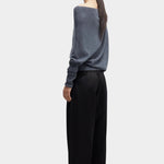 Cordera - Merino Wool Off Shoulder Sweater - Grey - Sweaters & Knitwear - YUCCA, chic clothes, women’s clothing store Denver.