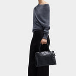 Cordera - Merino Wool Off Shoulder Sweater - Grey - Sweaters & Knitwear - YUCCA, chic clothes, women’s clothing store Denver.