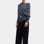 Cordera - Merino Wool Off Shoulder Sweater - Grey - Sweaters & Knitwear - YUCCA, chic clothes, women’s clothing store Denver.
