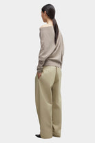Cordera - Merino Wool Off Shoulder Sweater - Taupe - Sweaters & Knitwear - YUCCA, women’s clothing store Denver.