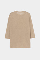Cordera - Merino Wool Oversized Shirt - Beige - Shirts & Tops - YUCCA, chic outfits for women, women’s clothing store Denver.