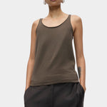 Cordera Merino Wool Tank Top Taupe extra fine merino wool tank at YUCCA Denver