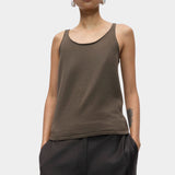 Cordera Merino Wool Tank Top Taupe extra fine merino wool tank at YUCCA Denver