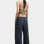 Cordera - Merino Wool Tie Top - Anthracite - Shirts & Tops - YUCCA, chic outfits for women, women’s clothing store Denver.